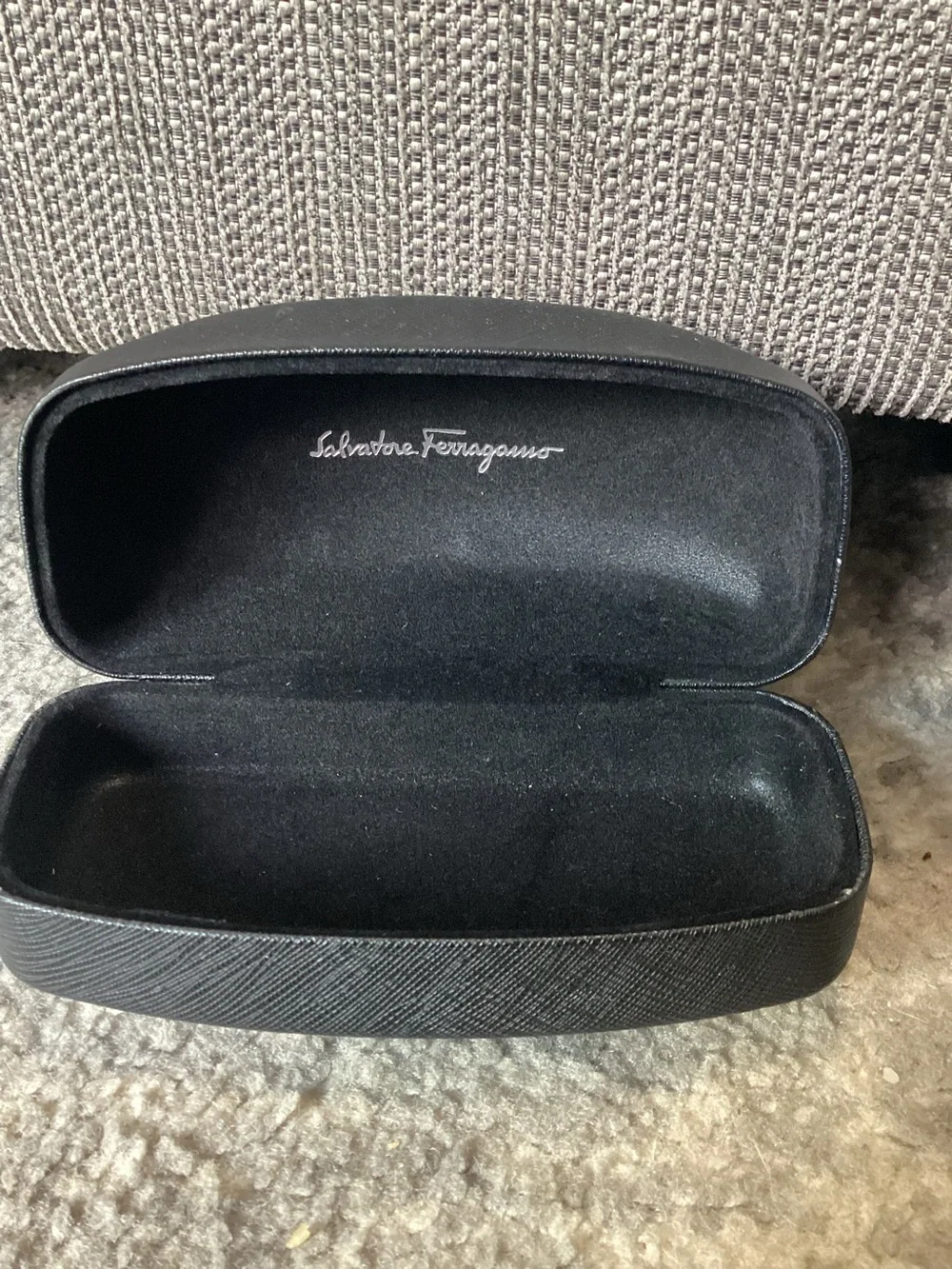 Salvadore Ferragamo Sunglasses Glasses Case, Black Hard Clamshell